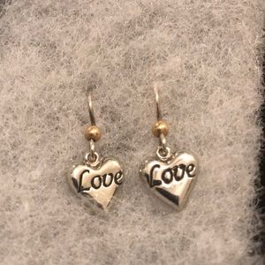 Jody Coyote 14K & Sterling Silver Heart Earrings
